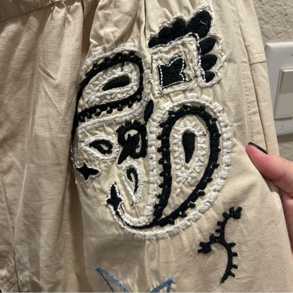 NWT Free People Aria Western Star Embroidered Pull On Pants - Picture 5 of 7